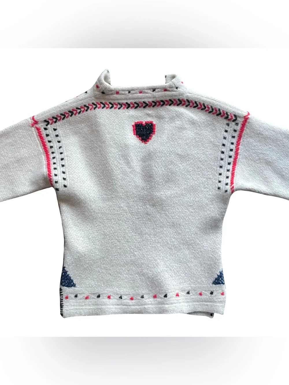 Zadig & Voltaire Amanda Jumper Sz S Embroidered Cashmere Merino Wool Aztec Skull